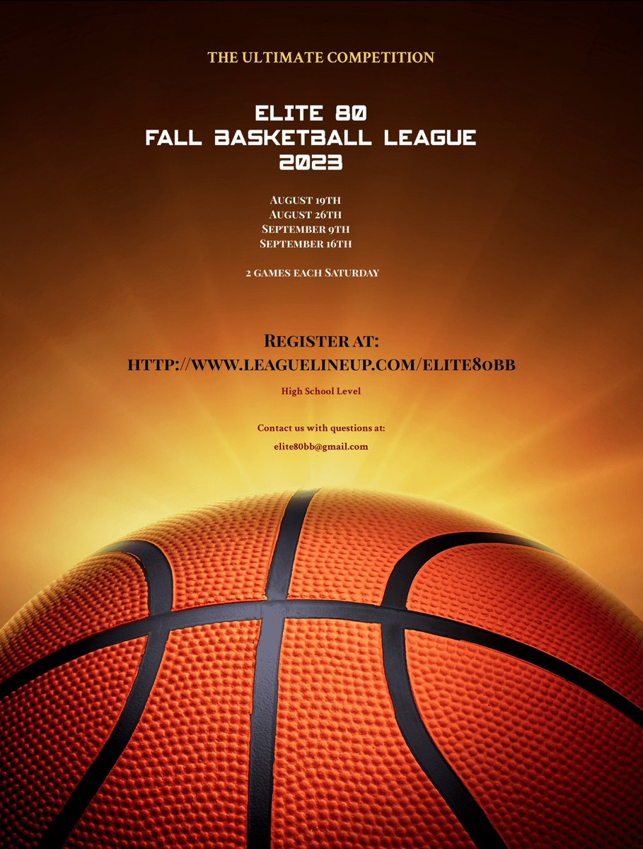 🛎️🛎️ It’s that ⏰ 🛎️🛎️The Top Fall League kicks off our 15th season🔥Last year 250 kicked off their season competing against the best, being👀 by college coaches. This year will be no different. Aug 19 and 26 and Sept 9 and 16- 

Sign up 👇🏻👇🏻👇🏻

leaguelineup.com/elite80bb