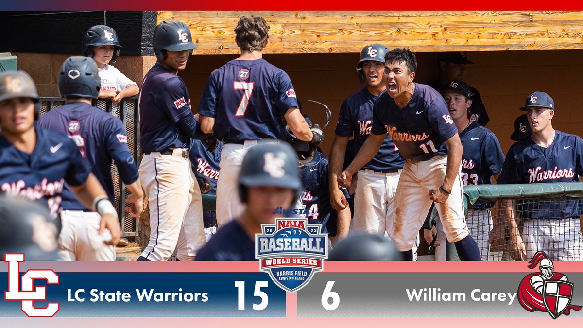 On to the title game! <a href="/LCSCBaseball/">Lewis-Clark State Baseball</a> takes down William Carey to advance to the Series finale!