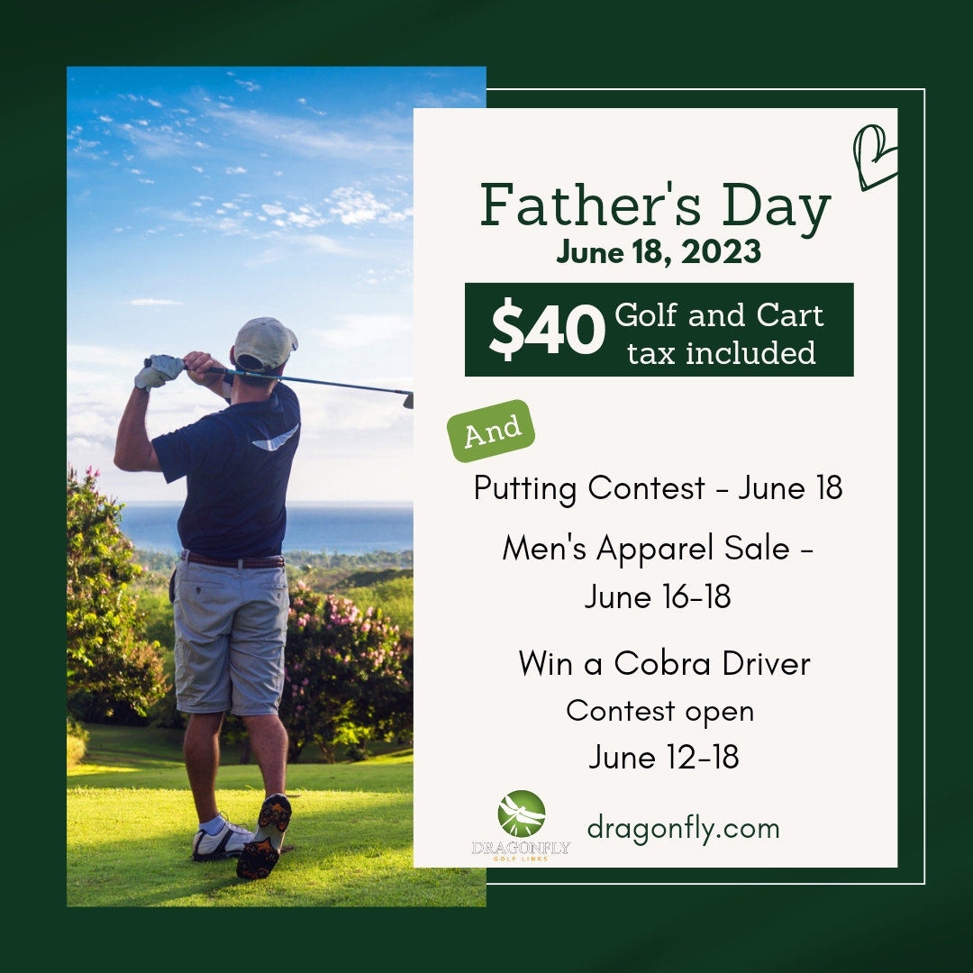 UPCOMING EVENTS:

- Free Kids Lessons - on the first Sunday of every month (Sunday, June 4th)
- Ugly Pants Open - Saturday, June 3
- Father's Day Special - Sunday, June 18

All details can be found on our website. 
dragonflygolf.com/pages/tourname…