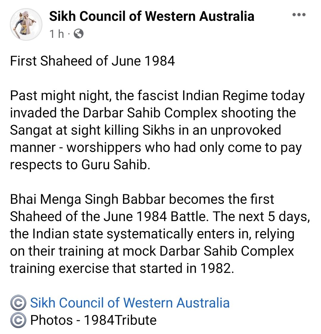Sikh Council of Western Australia tweet media