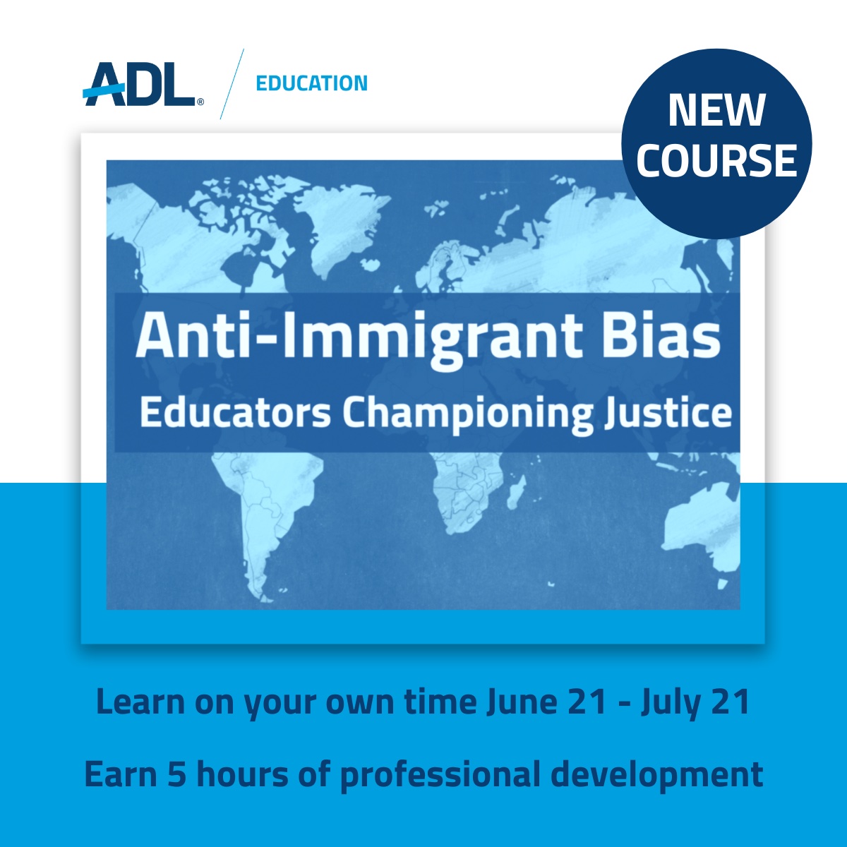 #educators, you’re invited to pilot a new 5-hour course about anti-immigrant bias and #xenophobia developed by @ADLEducation and inspired by a collaboration with <a href="/reimaginemigrat/">Re-Imagining Migration</a>. Visit the registration page to learn more and hold your spot: adl.catalog.instructure.com/courses/anti-i…