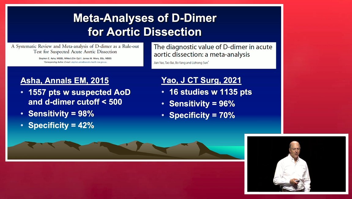 @ucsfdem’s Dr. Jeffrey Tabas on Dimers & PE at #EEM2023

🧪D-Dimers can sometimes be helpful in PE & Dissection Patients
🧮Use the YEARS Algorithm on @MDCalc 
☢️They decrease radiation and scanning!

#FOAMed @HippoEducation