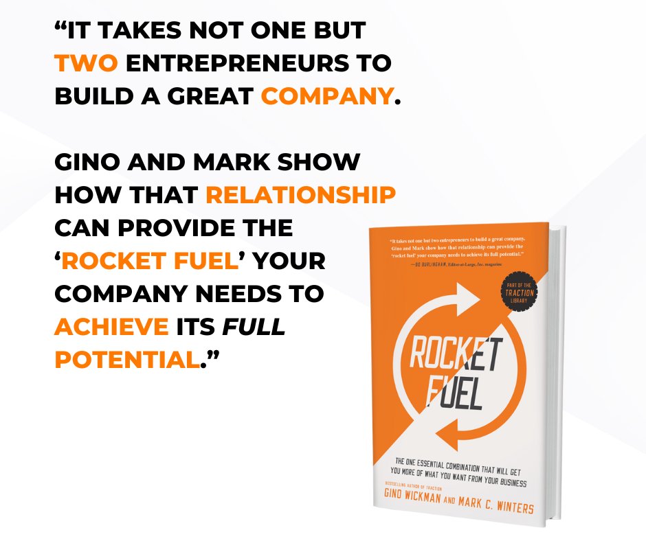 WillCrist's tweet photo. Rocket Fuel details the integral roles of the Visionary and Integrator™ and explains how an effective relationship between the two can thrive. 

When these two people come together to share their natural talents and innate skill sets, they have the power to reach new heights… https://t.co/oKDteYtVjx
