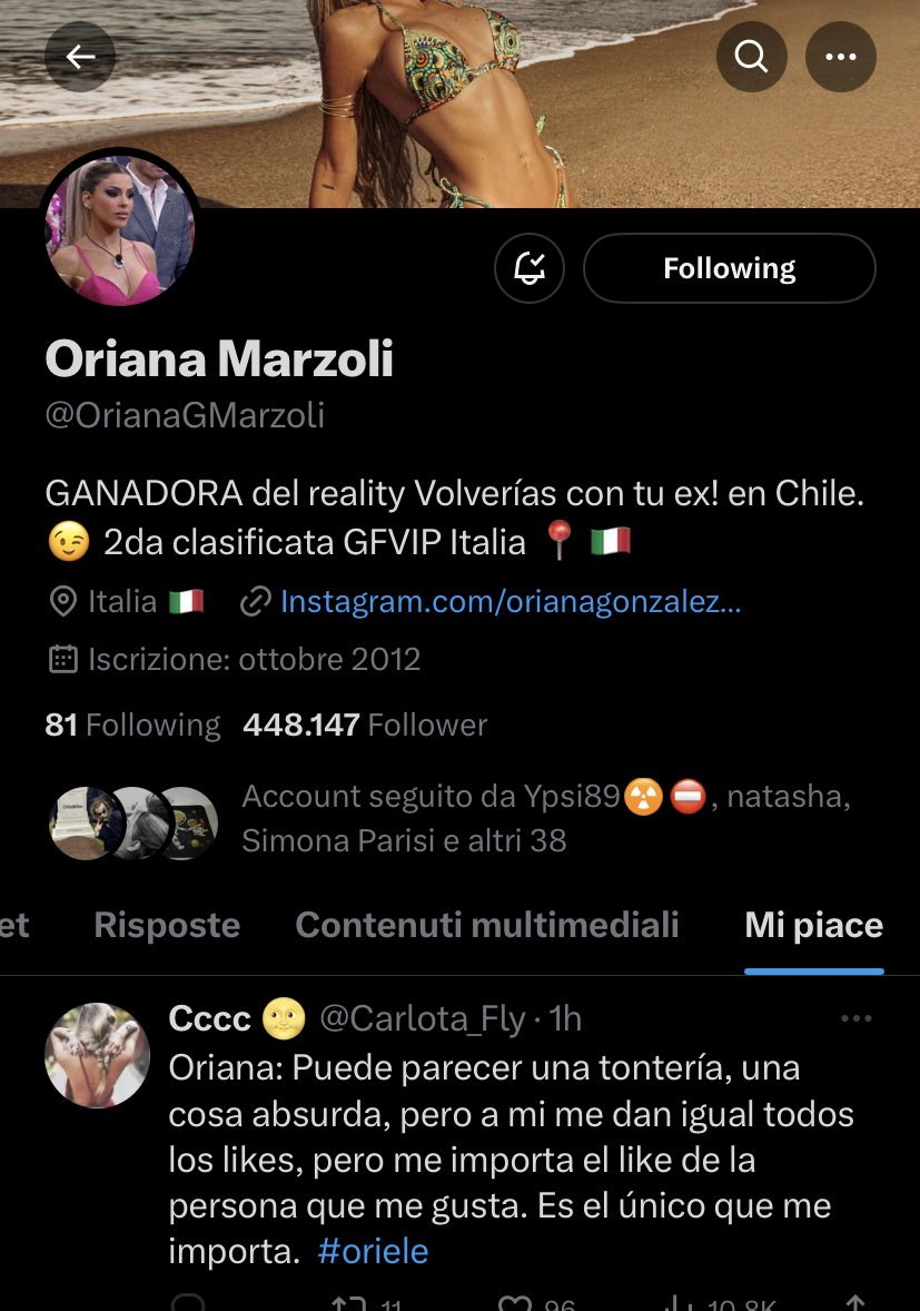 _rosagirasole_'s tweet photo. “Oriana: Può sembrare sciocco, una cosa assurda, ma non mi interessano tutti i like, ma mi interessa il like della persona che mi piace. È l'unico che mi interessa.”

vi prego, questo like profumato 😍🤧🥺🫶🏻🥹

(ps: ha detto “è l’unico che mi rende felice”)
#oriele https://t.co/QtMgXBsgMH