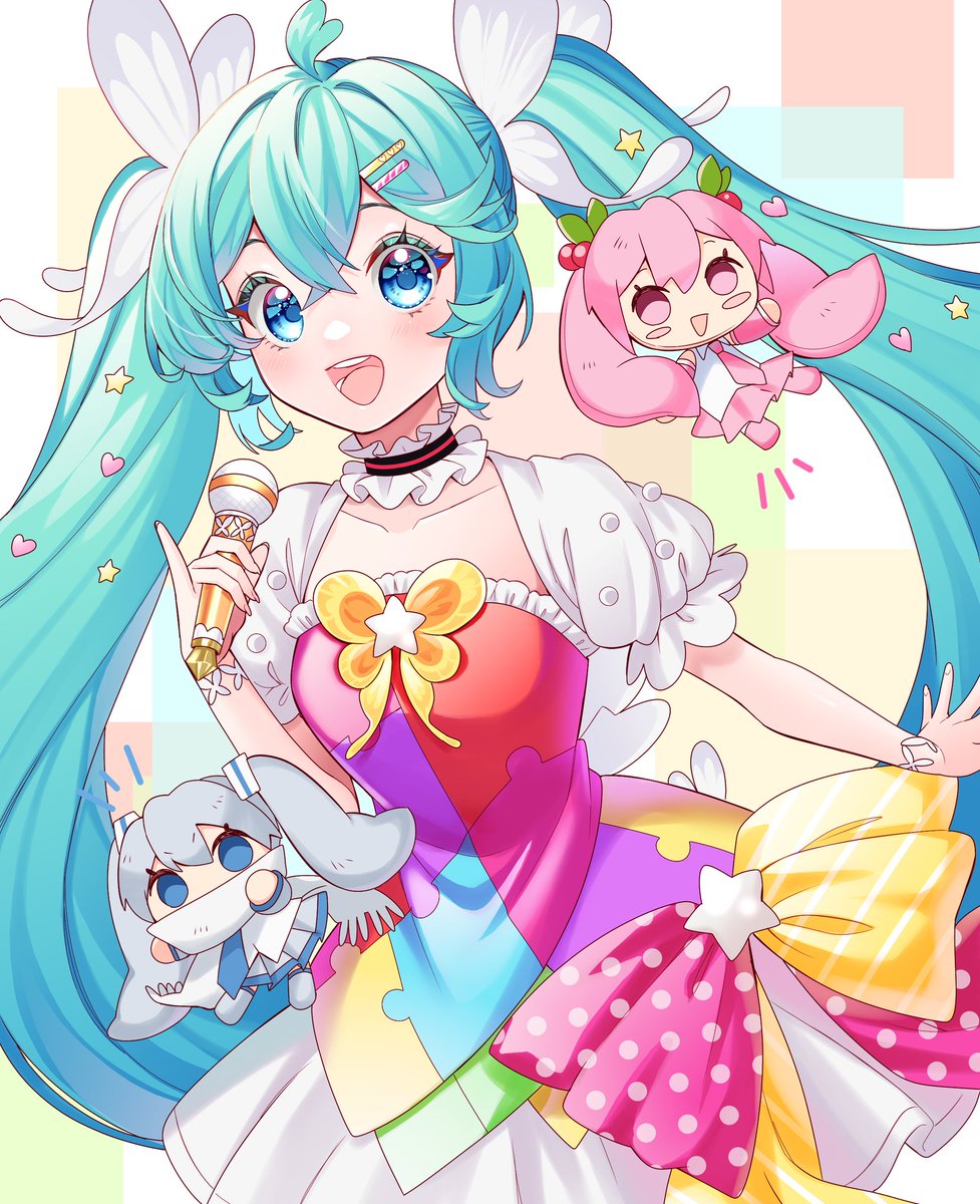 初音ミク ,雪ミク 「」|マスもふﾌﾟﾝのイラスト