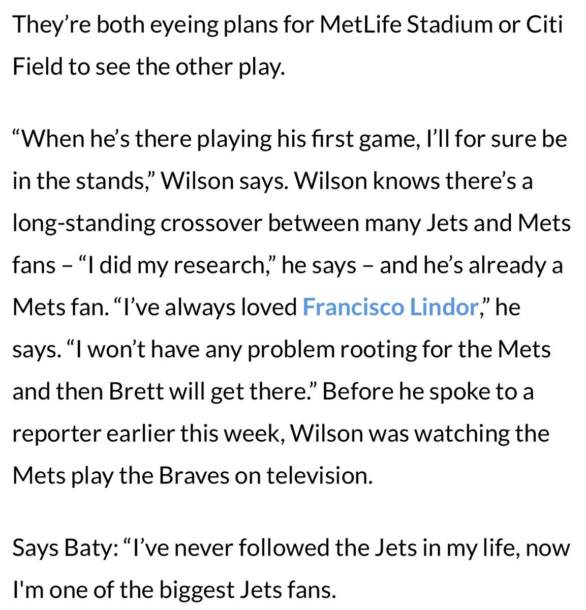 runwildkian's tweet photo. this is the coolest full circle moment of all time i don’t care. new york sports is in good hands 

@GarrettWilson_V @baty_brett https://t.co/rdTPi24GNh