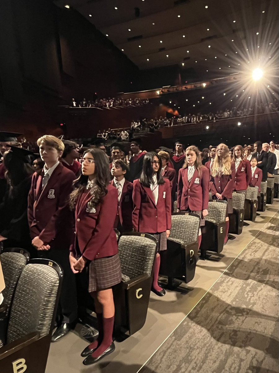 Wonderful celebration with our Gr. 12s 🎓 today. Very proud of our <a href="/RundleJrHigh/">Rundle College Jr. High</a> Gr.7 students who led the graduates into the auditorium! #together #WeAreRundle