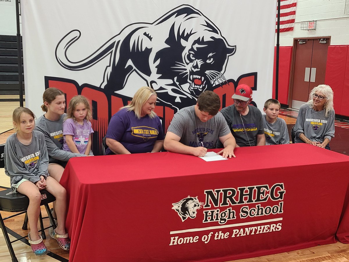 Congratulations to Makota Misgen who signed his Letter of Intent to wrestle at Minnesota State Mankato next year!