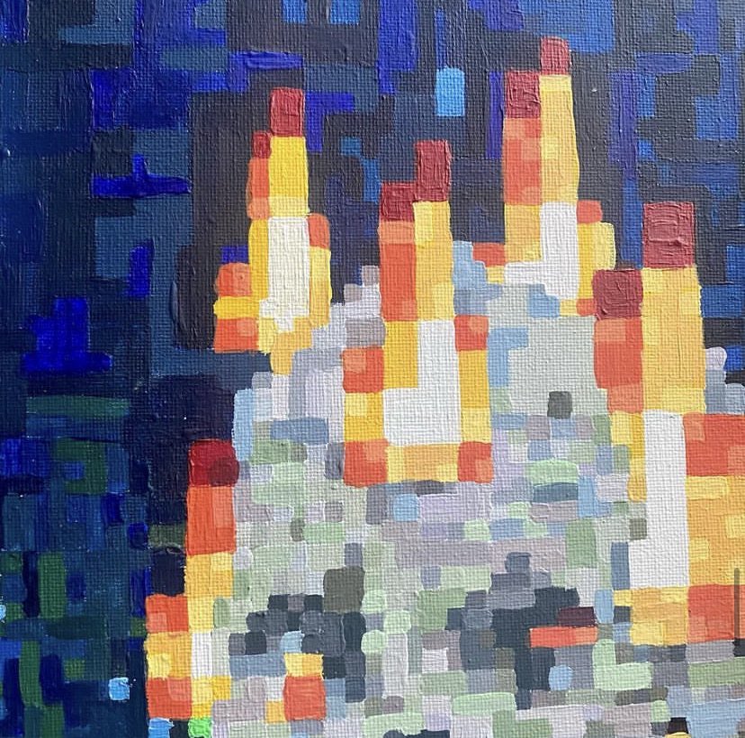 CUSTOM Minecraft pixel paintings! ✨
-$100 flat + shipping! 🌱
-you choose the canvas size + picture!

~Perfect for a Minecraft lover, anniversary, birthday, etc~ 

Dm to order now!