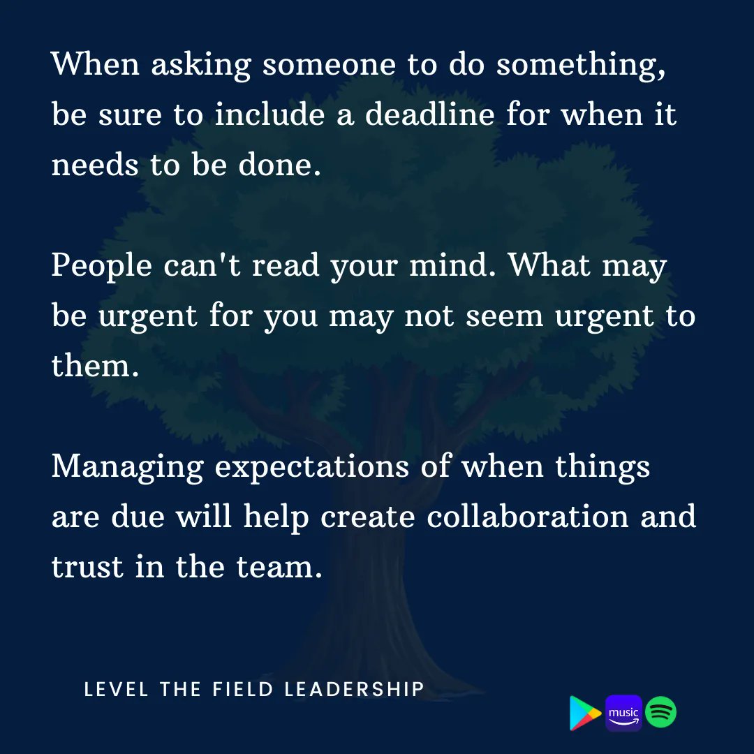 Manage expectations and give people parameters to work in. You'll find that they will thrive and the team functions better that way.

#ltfleadership #workplaceculture #leadershipskills #communicate #manageexpectations #bealeader