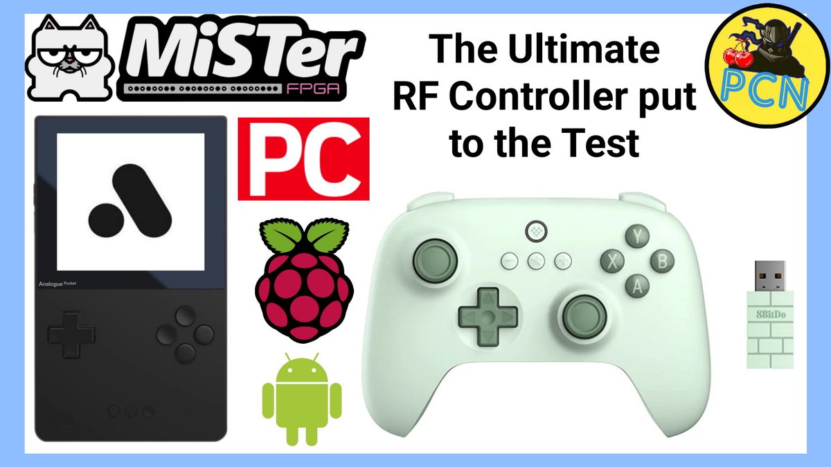 Let's Try out the latest @8BitDo Ultimate 2.4G RF Wireless Controller on the #MiSTerFPGA, #AnaloguePocket, #PC & #NintendoSwitch

⏬⏬⏬⏬⏬
youtu.be/mX87rSVvUbQ

#Gaming #PocketFPGA #FPGA #FPGAming #FPGAgaming #RetroGaming