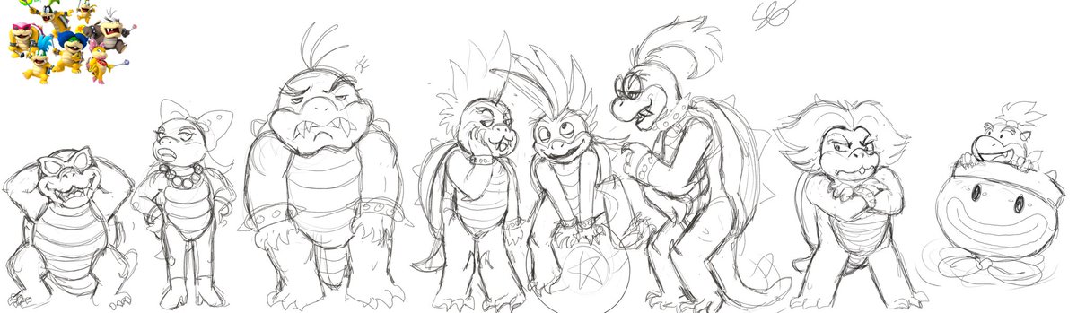 goldbryn_'s tweet photo. Koopalings!! #roy #webdy #morton #larry #lemmy #iggy #ludwig #bowserjunior #junior #koopalings #bowser https://t.co/60JwjzqOa8
