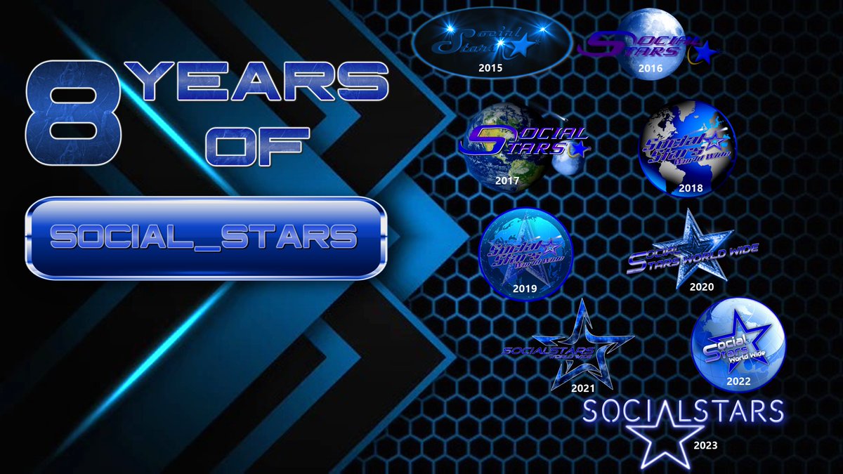 social_stars's tweet photo. Thank you again to all the fans and artists for all the support you have shown over the years! You're all the true #SocialStars Comment your favorite logo by year! #8YearsofSocialStars #Est2015 https://t.co/54uXuSVVOm