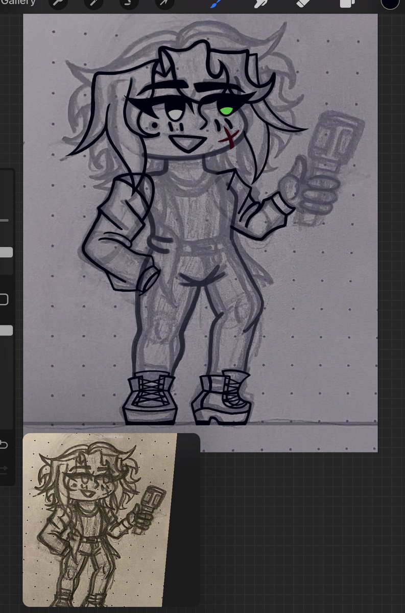 the_mystic_zim's tweet photo. Hii!! 👋, I just wanted to show something. Here’s a sneak peek of Percy’s idle Sprite. I’m still in the drawing step. Once I finish the drawing &amp; coloring, I’ll work on the animation 📼🦋 
-🌸Tags:🌸-
#FNF_90s_Mod, #FNF, #Mystic_Art https://t.co/VIEXMirPed