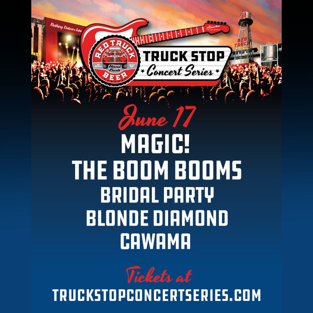 The Truck Stop Concert Series is back and bringing the heat on June 17th with @ournameismagic and an epic lineup you won't forget. Located near the heart of downtown at Red Truck Brewery, this is one summer concert you don’t want to miss! Win 4 tix below!  t.dostuffmedia.com/t/c/s/55272