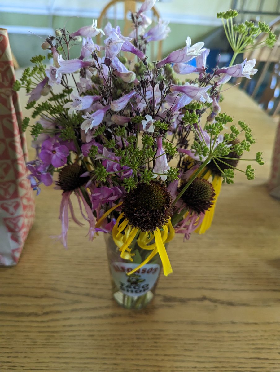My wonderful husband doesn't just grow me beautiful flowers,(yes for me, don't care what he says about 'landscaping' ), he also picks them at random for me. He is the world to me. @NaMo9o5 #HeGrowsMeFlowers #RandomDayFlowers #ILoveHim