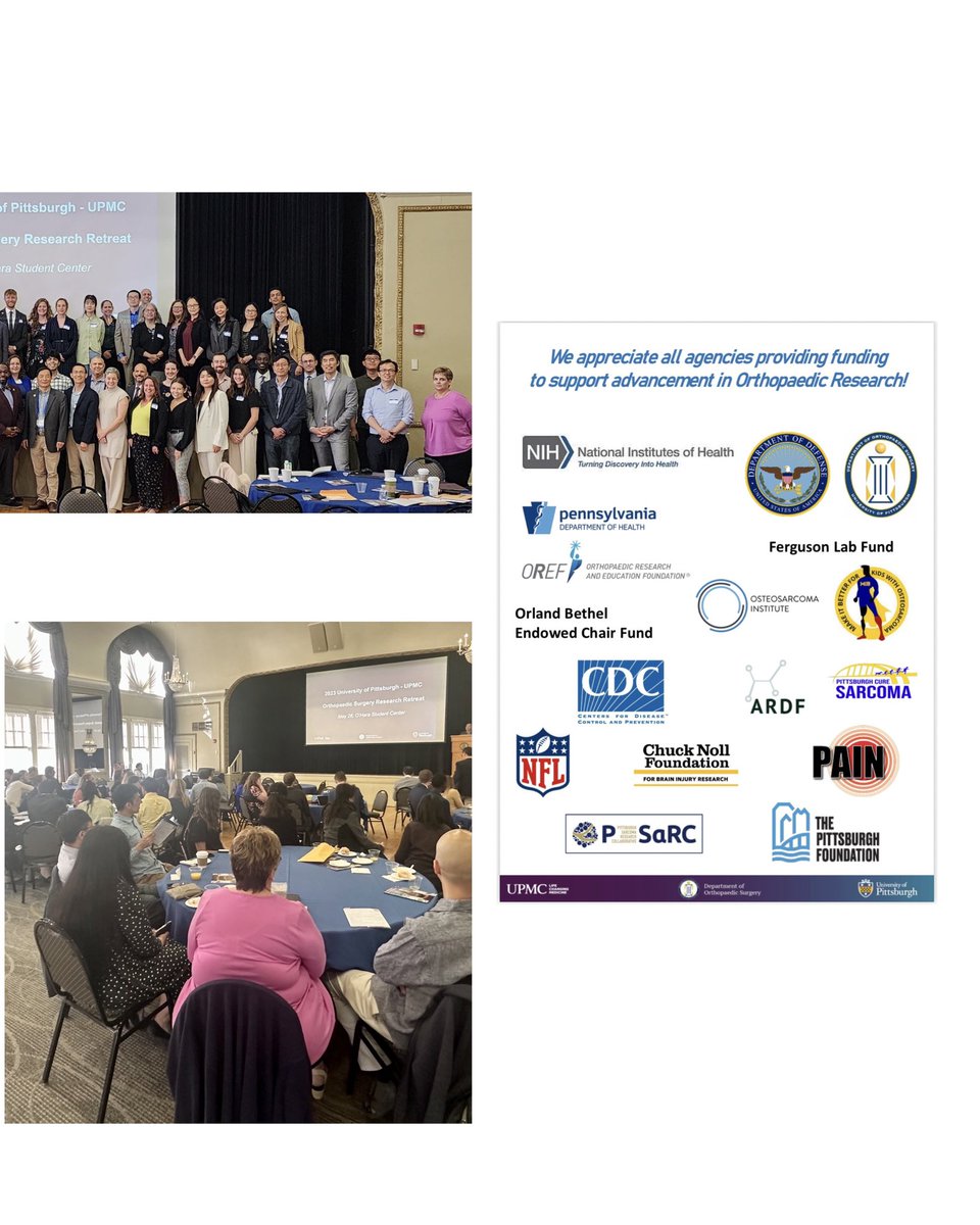 I want to commend our research faculty and partners for a great Orthopaedic Surgery Research Retreat held <a href="/PittTweet/">University of Pittsburgh</a> 
 
It was a great day and launch to the beautiful holiday weekend.
 
Research will always be a core element of the identity of <a href="/pittortho/">UPMC Orthopedic Surgery Residency</a>
