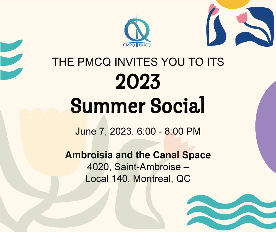 thepmcq's tweet photo. Less than a week to go until our annual Summer Social.
The event will be held on Wednesday, June 7th, at 6:00 pm EDT, at L'Ambroisie Restaurant, Montreal, QC. https://t.co/zD2XaIICsS https://t.co/4eVPZ5aVWt
