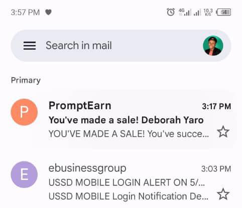 DeborahYaro's tweet photo. I started using my new phone today and boom🔥🔥 I made a sale. Scaling up indeed.
@Uwemgo18 my able coach I say thank you. @Promptearn be putting smile on my face. 
Get the AIM course and start your affiliate marketing journey if you haven't so that you won't be left behind. https://t.co/PuZhJUvIOU