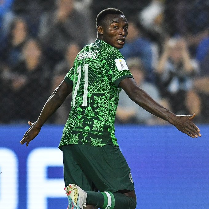 Nigeria's Flying Eagles have defeated hosts Argentina 2-0 to reach the FIFA U-20 World Cup quarter-finals.

They will now face South Korea or Ecuador in the next round.

#ARGNGA