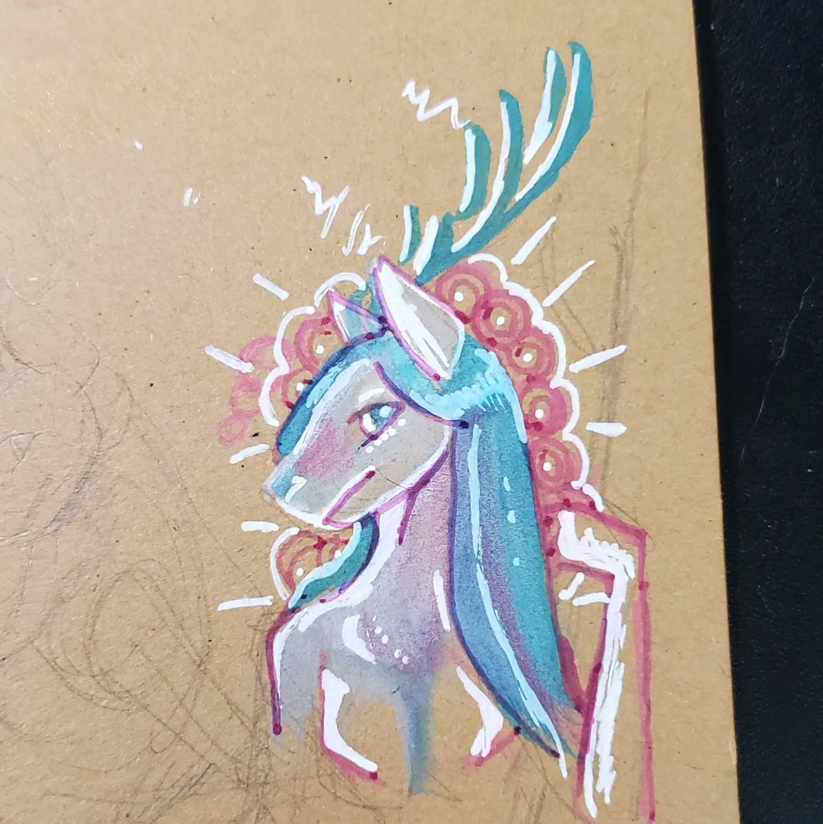 karithemuffin's tweet image. Forgot to post this. Some fantasy deer love.

#furryart #sketchbox #reactiveink #fantasy