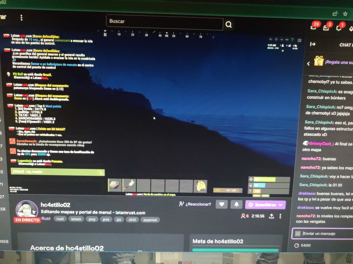 LaChispinA's tweet image. Hoy viendo a mi amigo @hc4stillo02 Cómo edita su server #latamrust #rustserver