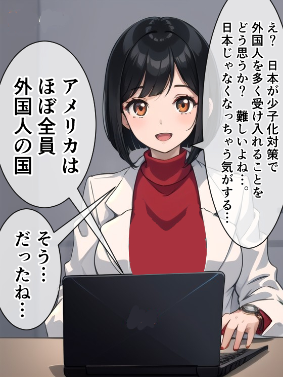 オンライン英会話で、アメリカ人の先生と話していた女医ちゃん。 