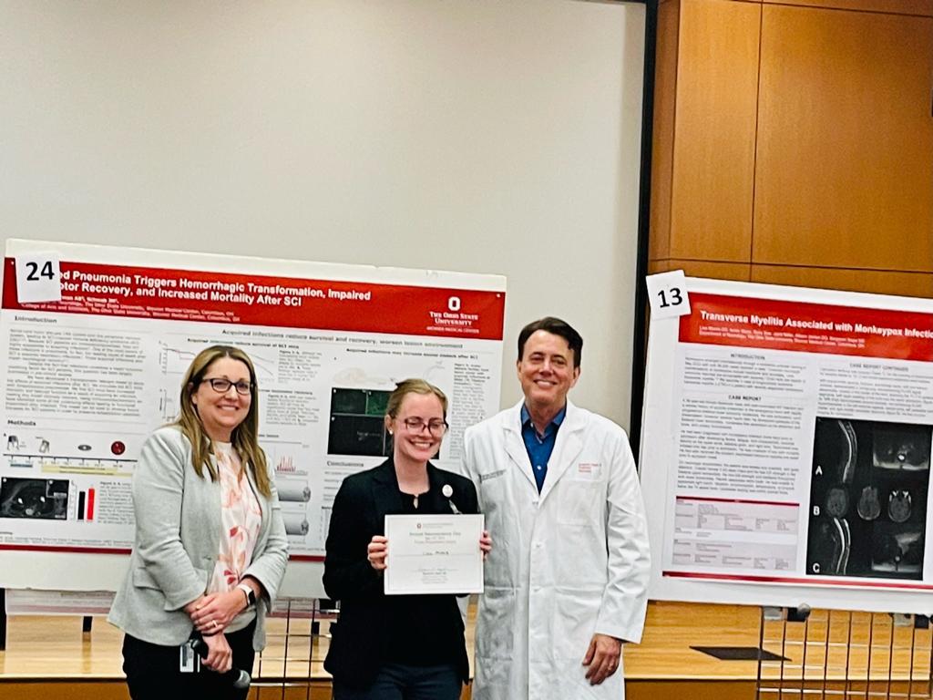 OhioStateNeuro's tweet photo. We had a fantastic time at our annual Neuroscience Day last week! Congratulations to our resident award winners: oral presentation, Dr. Shari Duarte and posters, Dr. Lisa Moore, Dr. Monica Sarkar and Dr. Jesus Salas! https://t.co/bEWBJ2DUlh