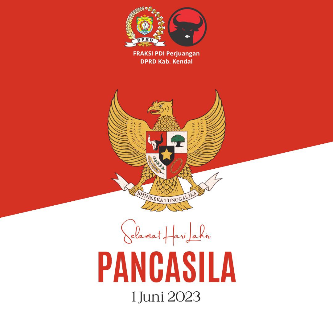 Selamat Hari Lahir Pancasila
Mari bersama meng_Aktualisasi Pancasila, Energi Pertumbuhan Indonesia

Merdeka!!! 

#pdiperjuangan 
#harlahpancasila