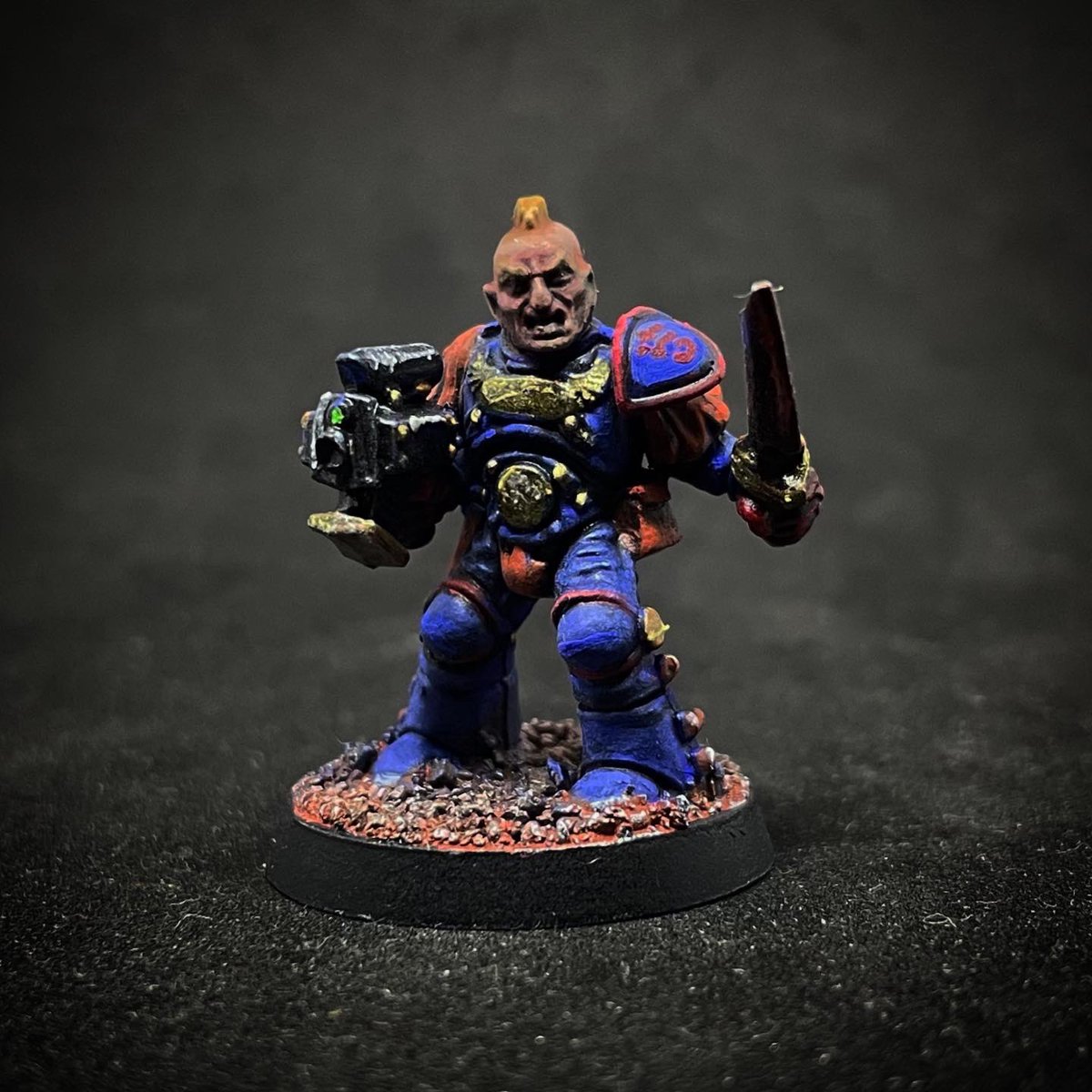 deimimix's tweet photo. Enjoyed painting this #spacemarine scout got some #advancedspacecrusade #oldhammer #oldhammer40k #WarhammerCommunity #warhammer40k https://t.co/FMkOTffUYT
