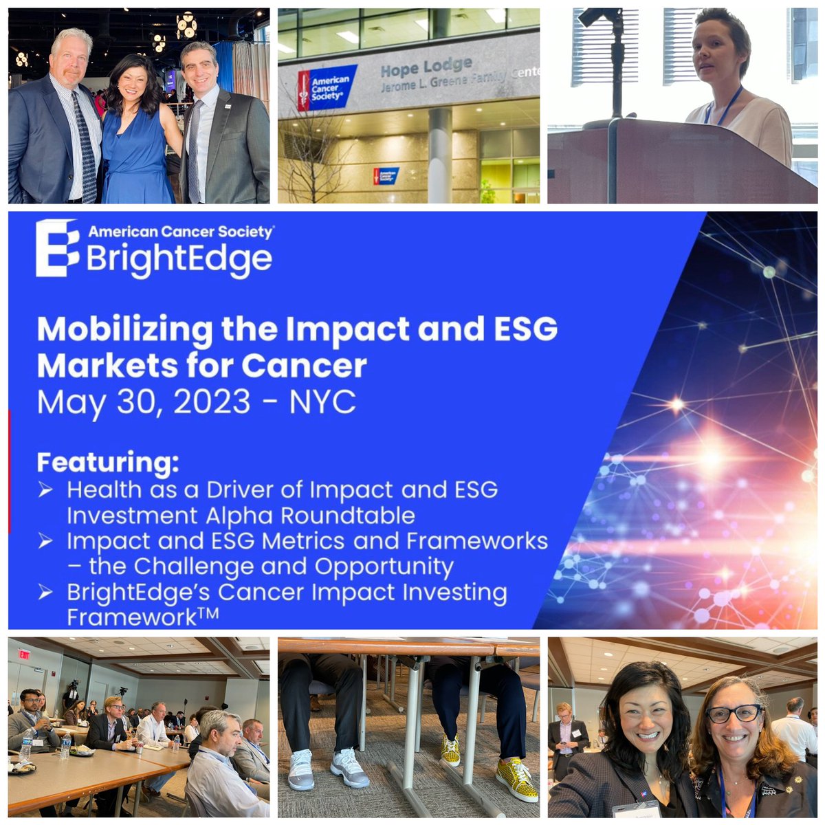 AlicePomponio's tweet photo. Scenes from a mission-fueled @AmericanCancer BrightEdge Roundtable in NYC on Mobilizing #ESG #Impact markets for cancer. Thx to all who spoke, listened, leaned in. #Intentionality #investment #EveryCancerEveryLife https://t.co/in09bddsbr