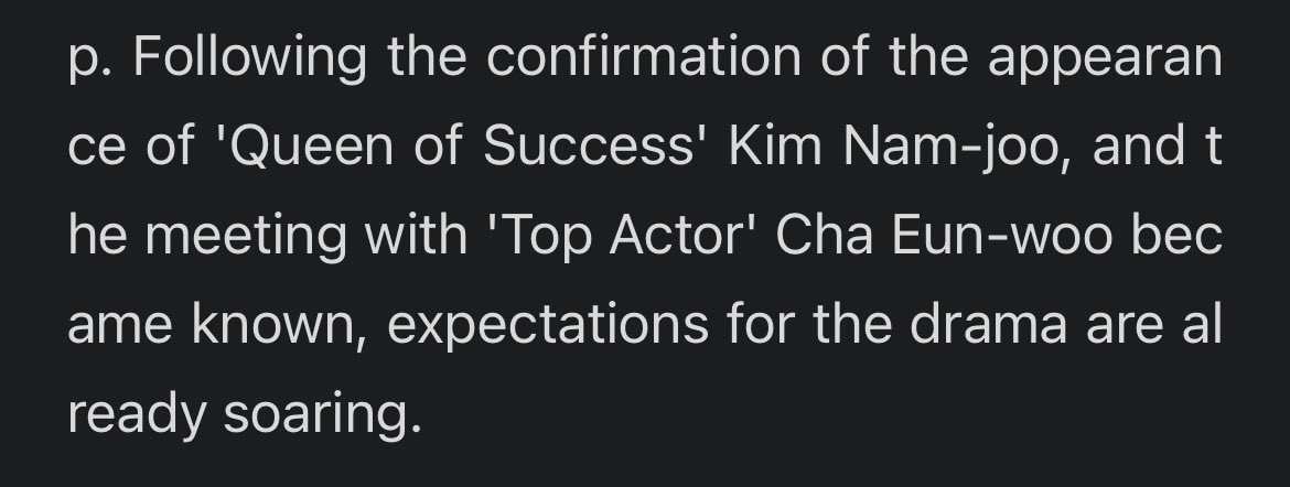 ‘queen of success’ kim namjoo & ‘top actor’ cha eunwoo

v.daum.net/v/202306010810…