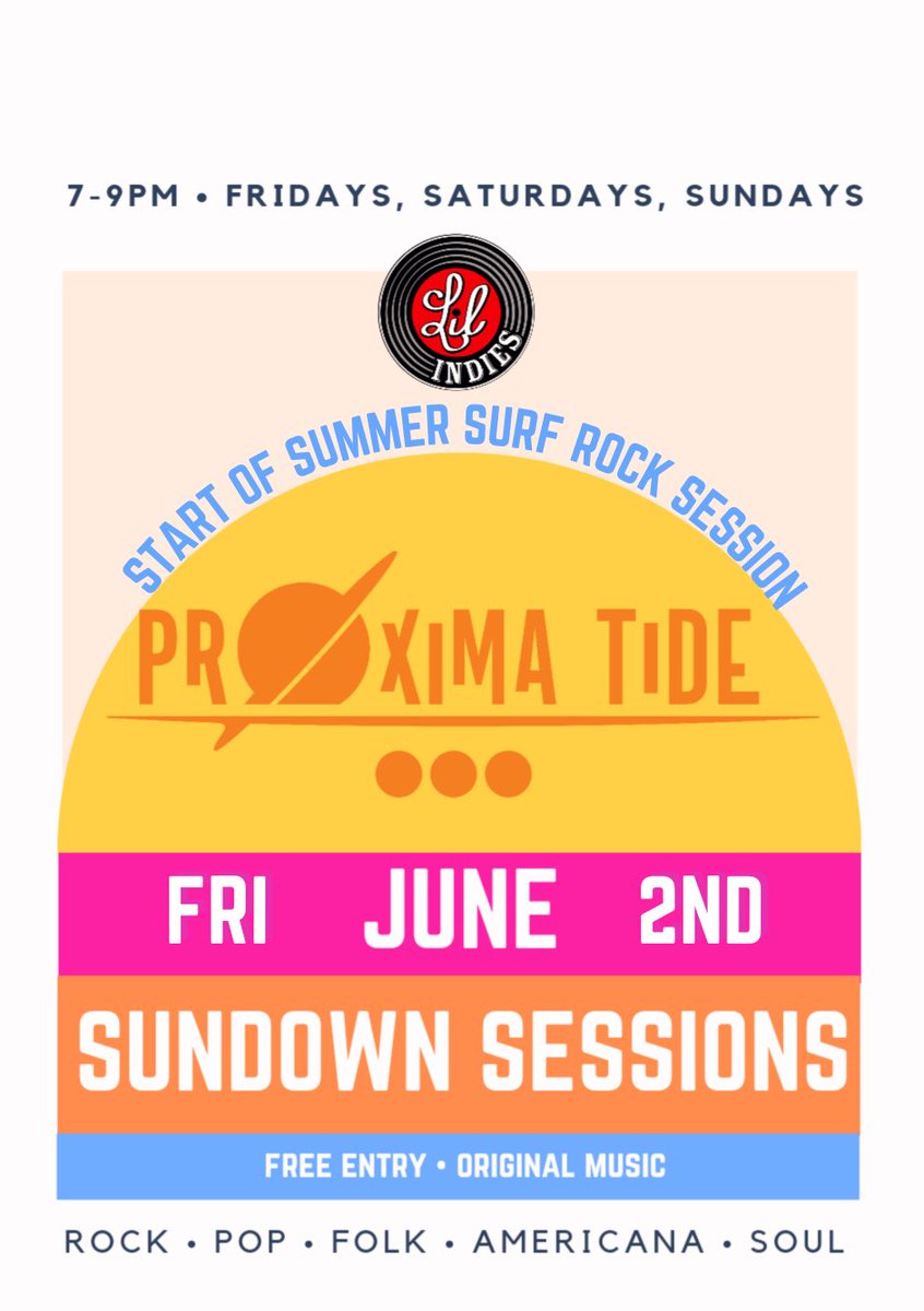 Join us this Friday at @lilindies for a special surf rock edition of the sundown sessions! #surf #surfrock #surfmusic #reverb #orlando