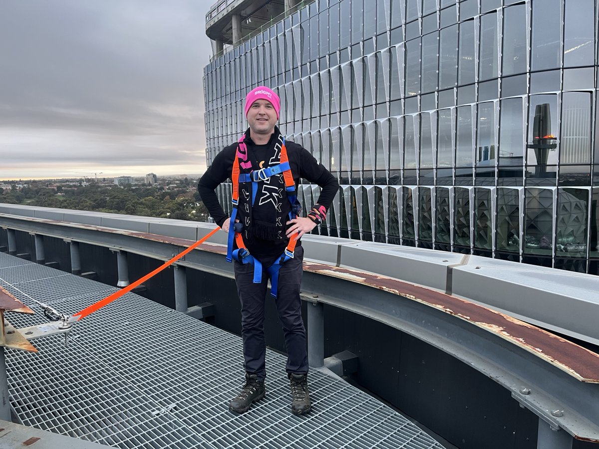 Today is the launch of the 2023 BRIGHT Walk - an epic walking challenge on July 22, fundraising for health and medical research! ✨

To celebrate, our Head of Media and Comms, Pete is walking the full 15km journey on the SAHMRI roof!

🎟 Earlybird tickets: sahmri.au/BRIGHT