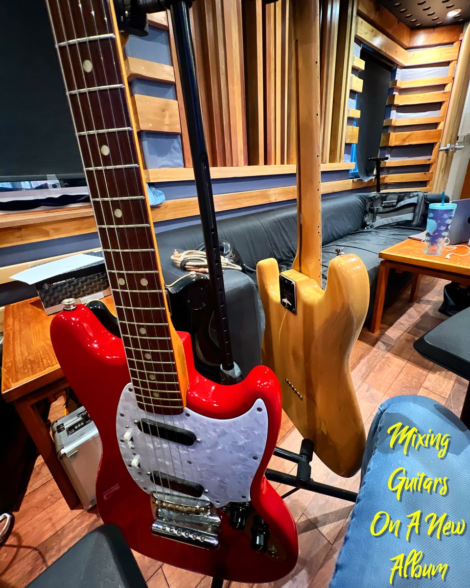 Mixing guitars on a new album with producer Kaj Falch-Nielsen at @BLSVancouver #RecordingStudio. The Fall release begins rolling out with the 1st single, ‘Flag An Angel’ this September. The current ‘Arcade’ album streams:

💃: music.youtube.com/playlist?list=…

#electricguitars #rocknroll