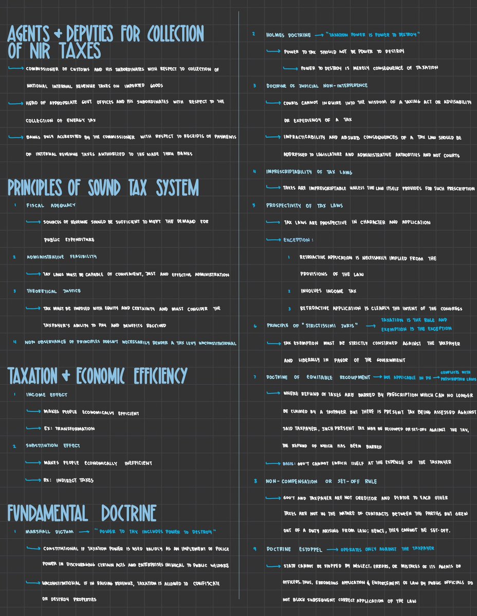 Taxes, Tax Law, and Tax Administration notes