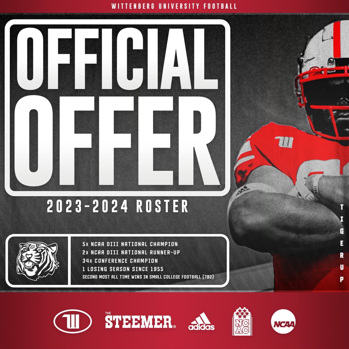 Jonas Griffith (@jonasgriffith5) on Twitter photo After a great visit I am truly blessed to receive my first college football offer from Wittenberg university #Tigerup 🐅
<a href="/Nstady/">Nick Staderman</a> <a href="/JimCollins_FB/">Jim Collins</a> <a href="/CoachTomBolden/">Tom Bolden</a> <a href="/JrDarries/">Darries Griffith Jr.</a> <a href="/WittFootball/">Wittenberg Football</a> <a href="/Coach_Huls/">Tyler Huls</a> After a great visit I am truly blessed to receive my first college football offer from Wittenberg university #Tigerup 🐅
<a href="/Nstady/">Nick Staderman</a> <a href="/JimCollins_FB/">Jim Collins</a> <a href="/CoachTomBolden/">Tom Bolden</a> <a href="/JrDarries/">Darries Griffith Jr.</a> <a href="/WittFootball/">Wittenberg Football</a> <a href="/Coach_Huls/">Tyler Huls</a>