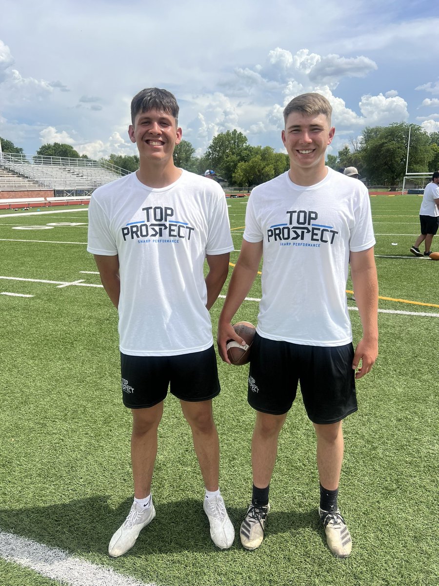 Duo to watch out of Western Kansas: 
We saw QB Brooks Kappelmann (right) and WR Zayden Martinez (left) of Liberal High yesterday at <a href="/sharp_spelite/">Sharp Performance</a>. Both 2024s with nice size. 

Kappelmann returns after passing for 1,460 yards and 15 TDs as a junior. Martinez leading returning