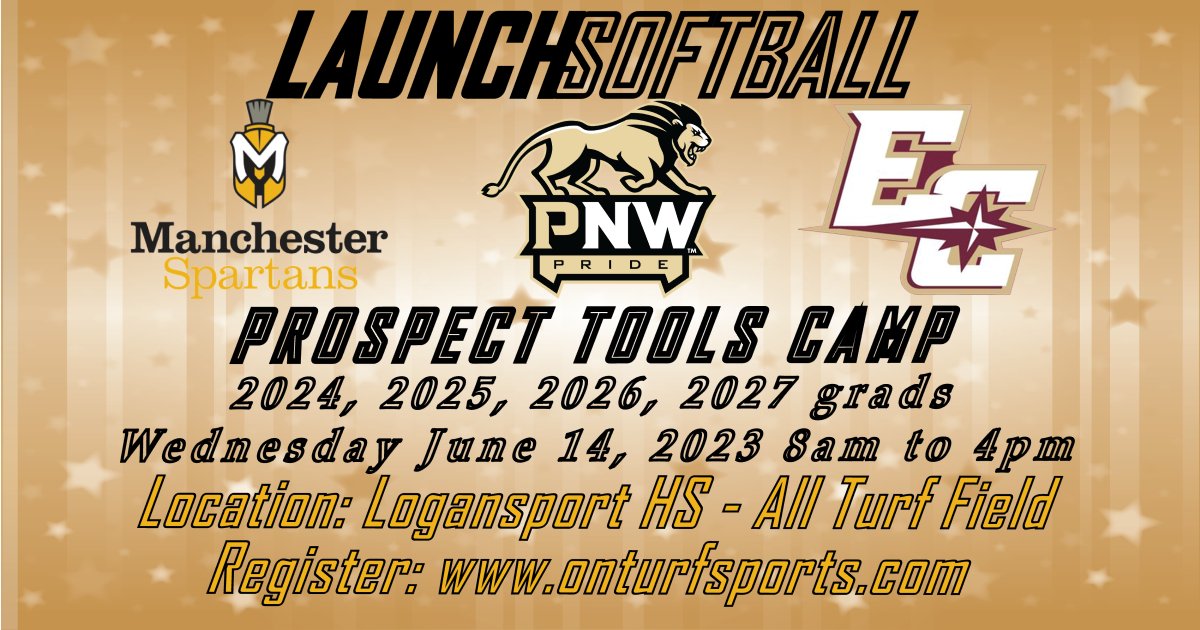 OnTurf Sports (@onturfsports) on Twitter photo 6/14 Logansport HS Turf Field- Develop, Learn, Interact: recruiting process & showcase skills w/ coaches
D3 Earlham College <a href="/strike3_next/">Stacey Goyette</a>
D3 Manchester Univ <a href="/SaraEmerich/">Coach Emerich</a>
D2 Purdue Univ Northwest @twilcox247
40 player limit, $145/player, Pre-reg by 6/12 onturfsports.com/Powered/Softba… 6/14 Logansport HS Turf Field- Develop, Learn, Interact: recruiting process & showcase skills w/ coaches
D3 Earlham College <a href="/strike3_next/">Stacey Goyette</a>
D3 Manchester Univ <a href="/SaraEmerich/">Coach Emerich</a>
D2 Purdue Univ Northwest @twilcox247
40 player limit, $145/player, Pre-reg by 6/12 onturfsports.com/Powered/Softba…