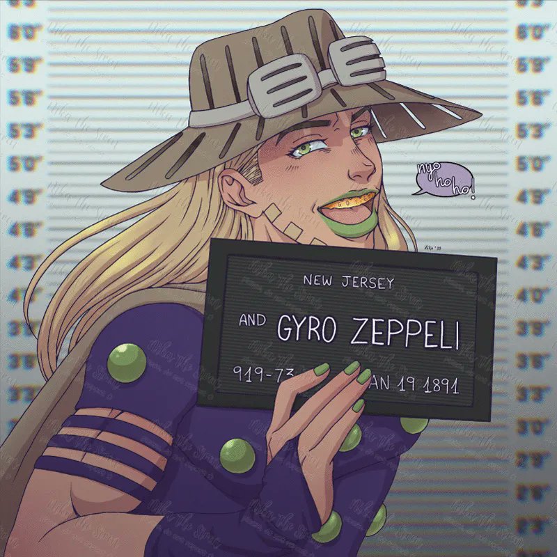 They were arrested for attempt on the life of the 23rd President of the United States and theft of the corpse of the Holy Saint 🚓🚨  #johnnyjoestar #gyrozeppeli #gyjo