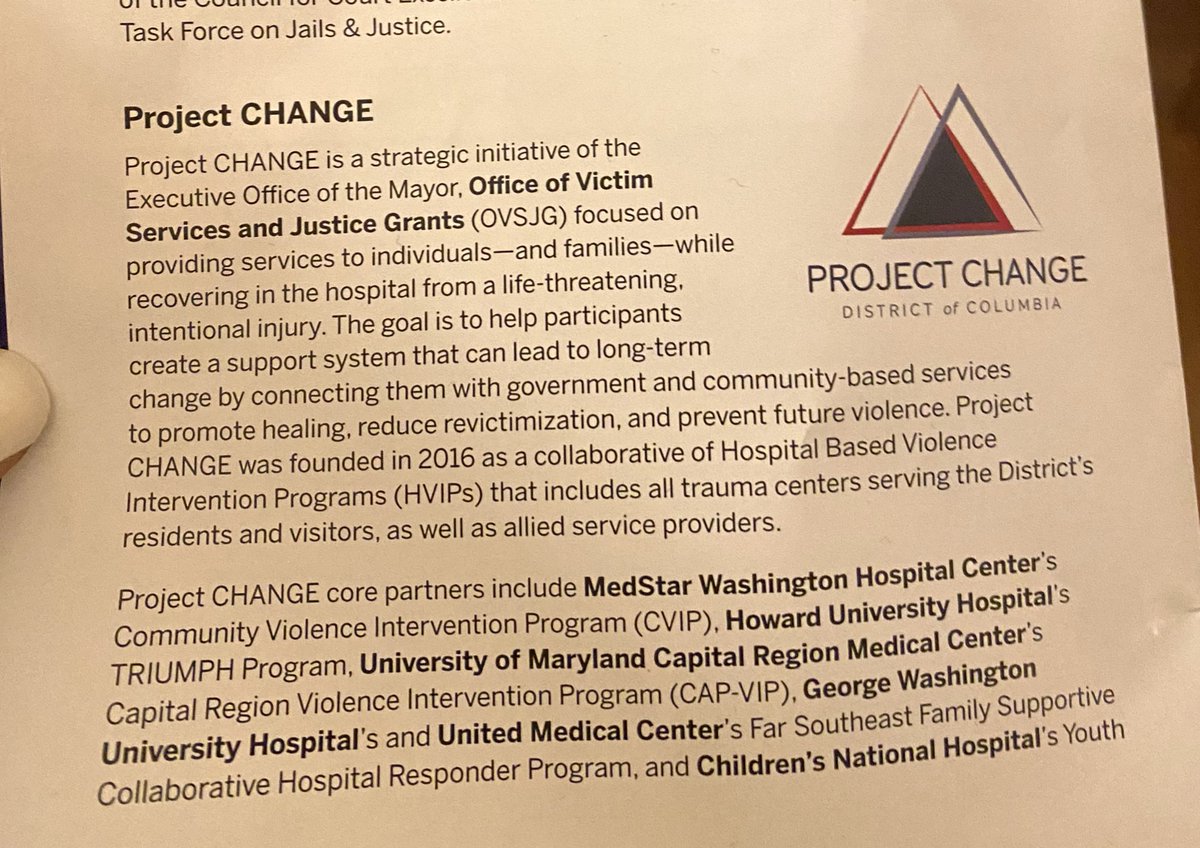 Very proud of Howard University Hospital’s H-VIP! We, along with the other Project Change programs were honored with the Council on Excellence, 2023 Justice Potter Stewart Award. for the most innovative consortium of HVIPs in the nation. #Violenceprevention @HowardUGenSurg