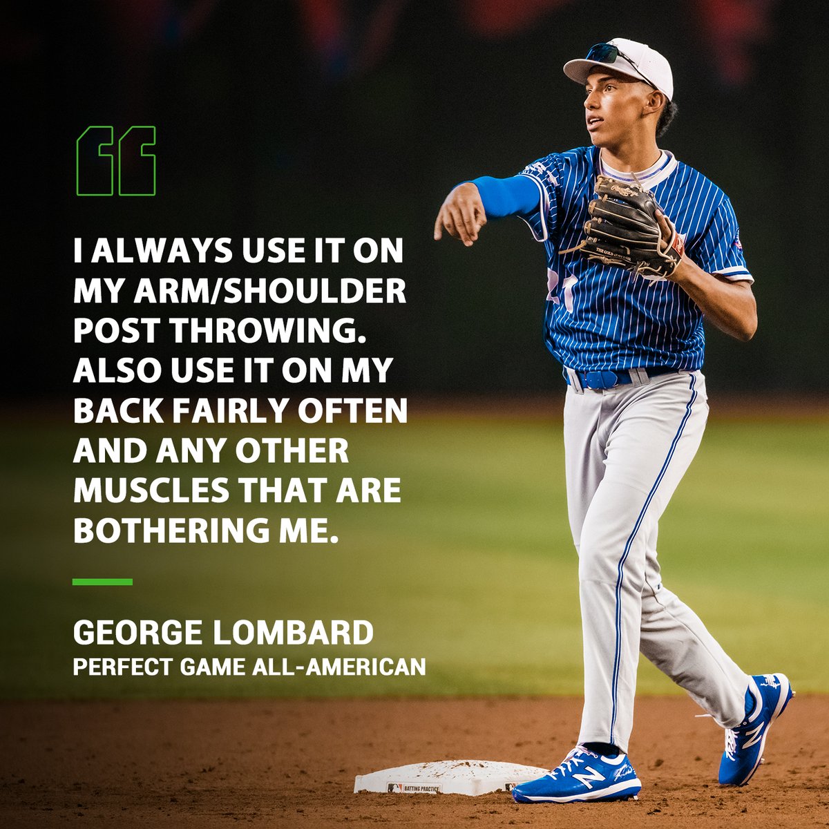 Shoulder, back, legs...any muscle that's bothering you, we've got you covered @georgelombardjr 

#armcare #recovery #PGAAC #baseball