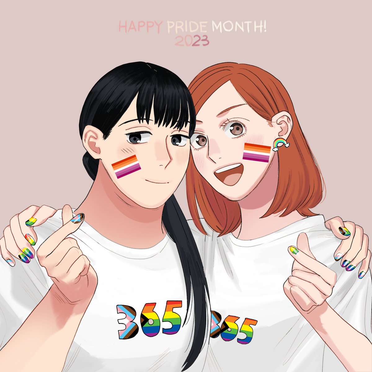 「Pride month!!! Happy pride #pridemonth20」|『作りたい女と食べたい女』公式🥞コミックス1～3巻好評発売中！のイラスト