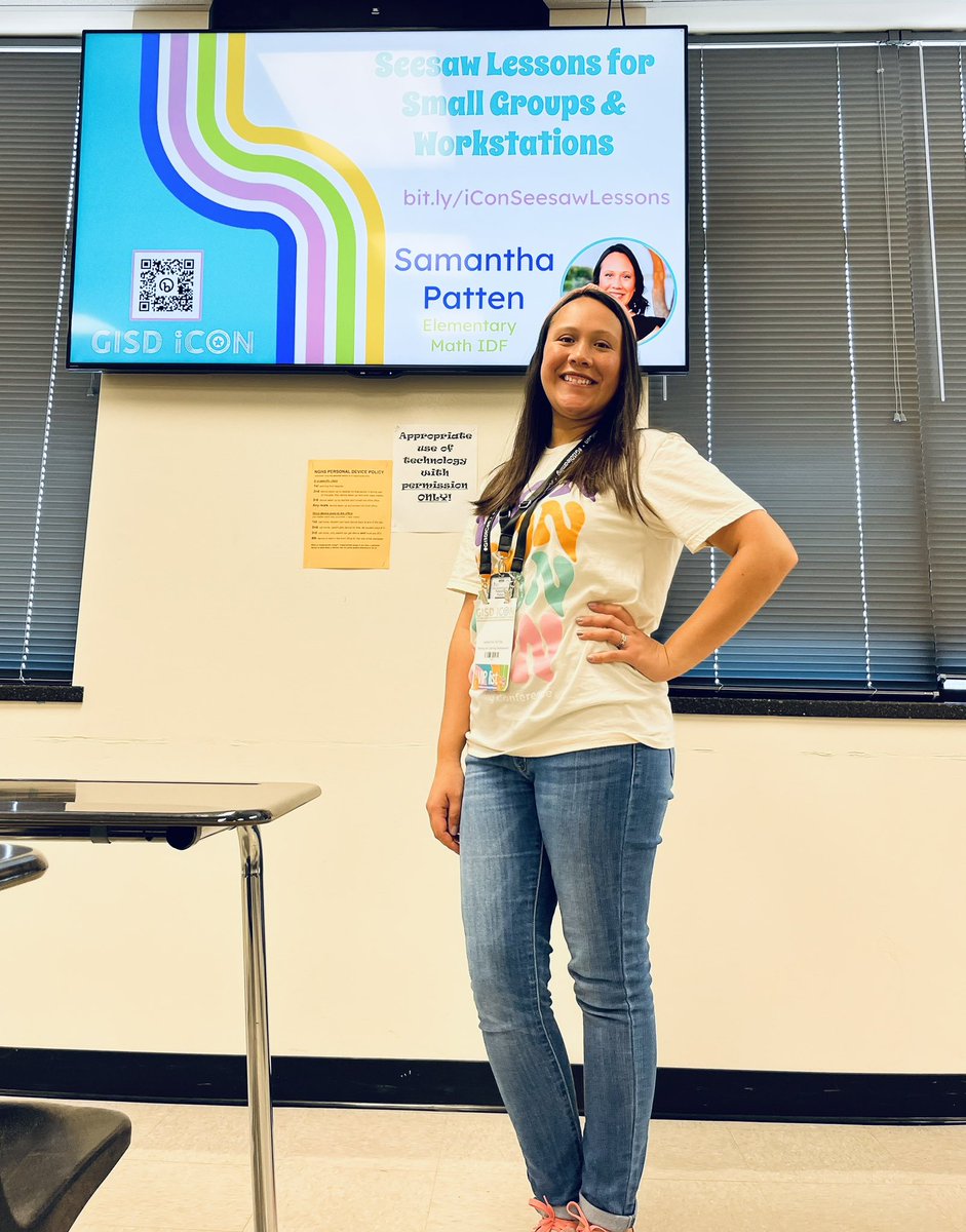 Learned about the new lessons on <a href="/Seesaw/">Seesaw</a> from the wonderful <a href="/mrspatten2/">Samantha Patten</a> 👏🏽 I can't wait to collaborate with you on #WICOR stations! Thank you so much for today, <a href="/DigitalGISD/">Garland ISD’s Digital Learning Team</a>!  #GISDiCon