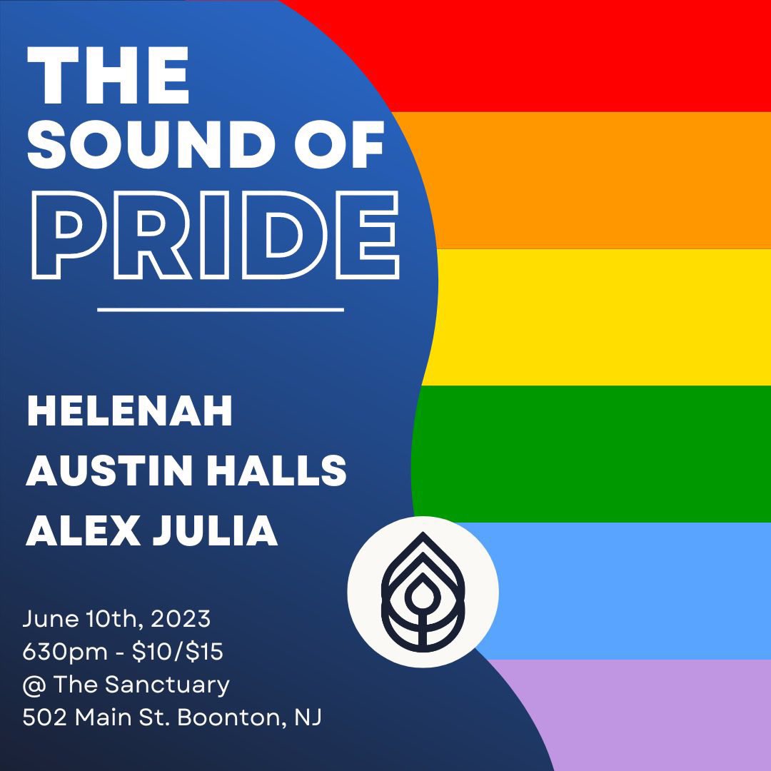 #prideshow in Boonton, NJ 
Advanced tickets here. Come support lgbtq musicians and a brand new indie music venue 🥰🏳️‍🌈
eventbrite.com/e/the-sound-of…