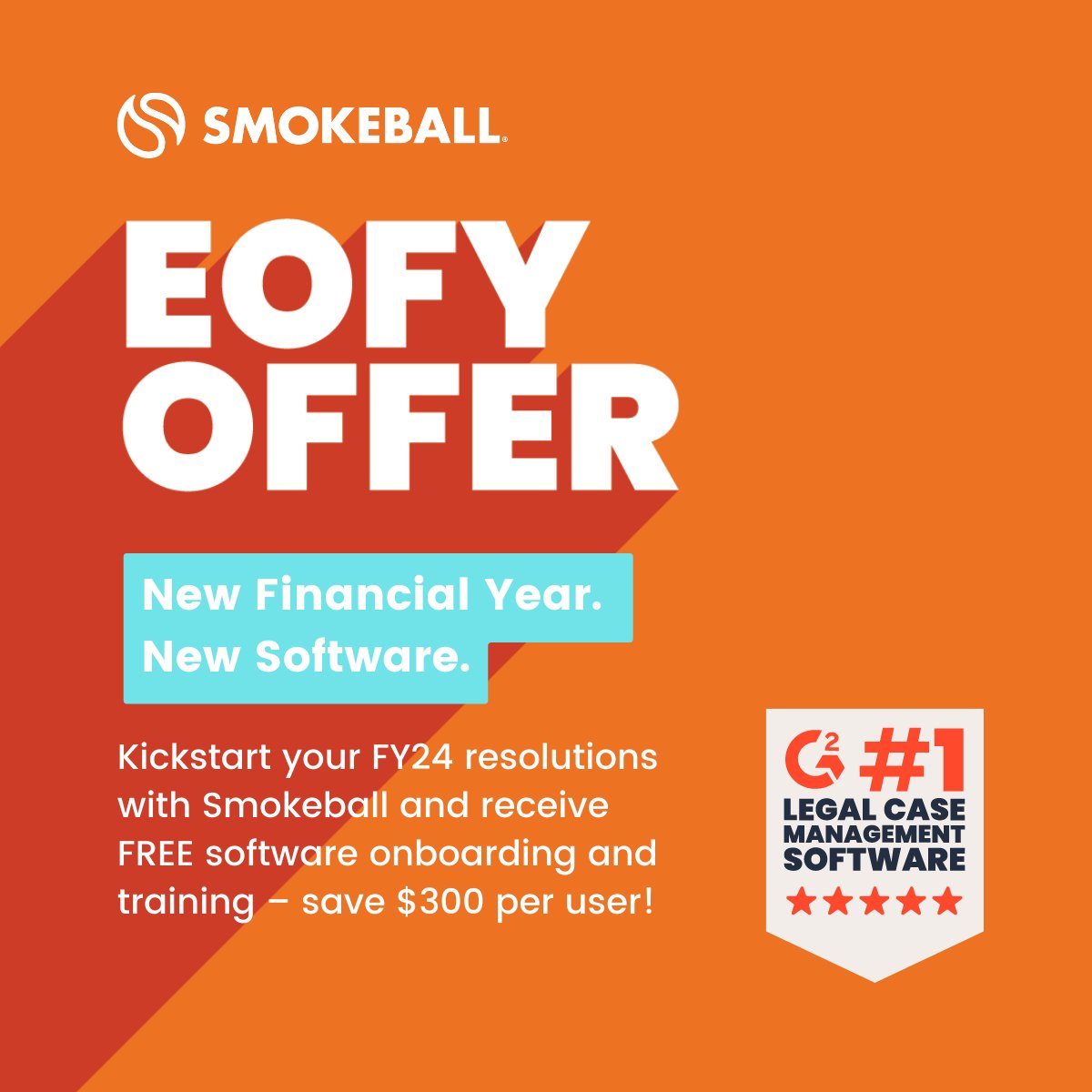 Kickstart the new financial year with Smokeball Legal Practice Management Software! 

We're offering our world-class software onboarding and training at zero cost if you sign up with Smokeball before June 30, 2023. 

Book your free demo now: ow.ly/Ubqo50OBp7U