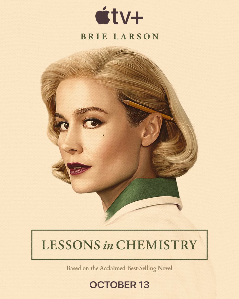 The new limited series #LessonsInChemistry premieres Oct. 13 on AppleTV+ @AppleTV I enjoyed working with the talented cast.