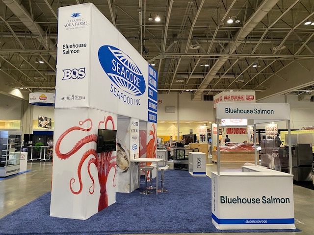 Another look at the custom display and counters designed, manufactured, and installed for @SeacoreSeafood

#tradeshowdisplay #tradeshowdesign #bestdisplay #tradeshowlife #tradeshowmarketing #eventmarketing