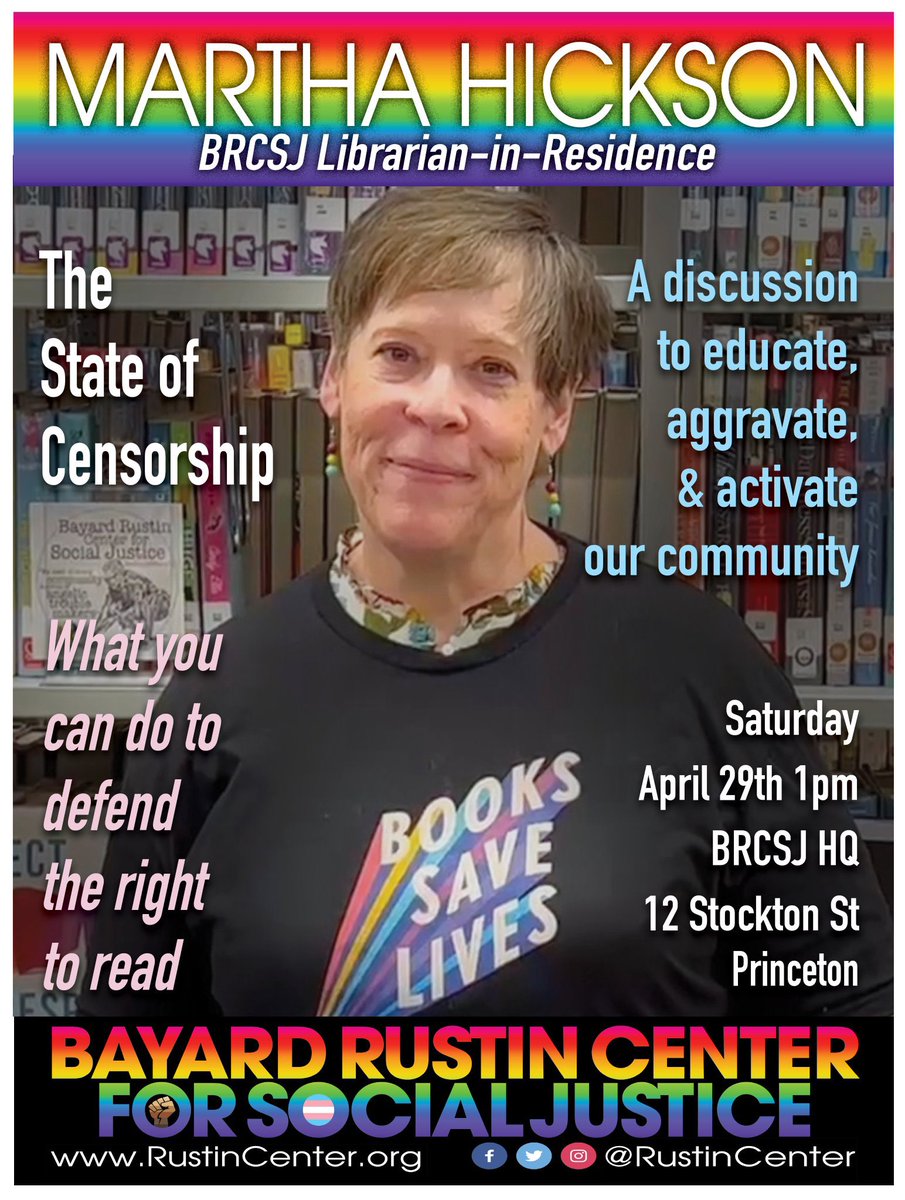 New Jersey’s school librarian Martha Hickson:

Putting the lie in #librarians. 

safelibraries.blogspot.com/2023/05/school…

@fight4newjersey @wakeupnj @CoboKristen @ChristinaMB122 @Aikens_Josh @njla #AASL23 @News12NJ @BillSpadea @JrzyJoePiscopo #ALAAC23 #RightToReadAct #UniteAgainstBookBans