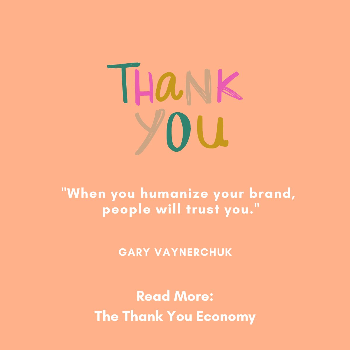 🤝 Trust is the currency of the modern economy, and it can be earned through meaningful interactions, personalized experiences, and genuine appreciation for our customers.  #CustomerSuccess #ThankYou #RelationshipAdvice #GaryVaynerchuk